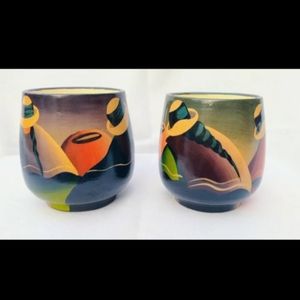 Painted Mugs Signed and Numbered by Artist